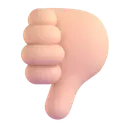 Thumbs down: light skin tone 3D animated emoji