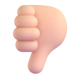 Thumbs down: light skin tone animated emoji