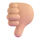 Thumbs down: medium-light skin tone 3D animated emoji