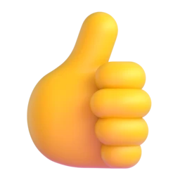 Thumbs up animated emoji