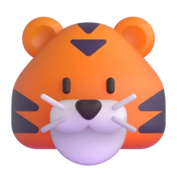 Tiger face animated emoji