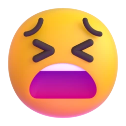 Tired face animated emoji