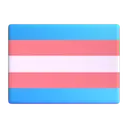 Transgender flag 3D animated emoji