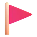 Triangular flag 3D animated emoji