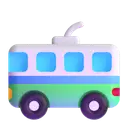 Trolleybus 3D animated emoji