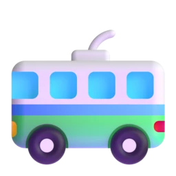 Trolleybus animated emoji