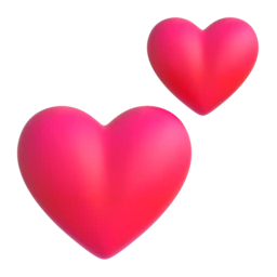 Two hearts animated emoji
