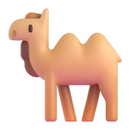 Two-hump camel animated emoji