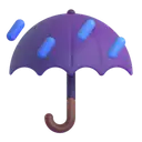 Umbrella with rain drops 3D animated emoji