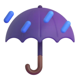 Umbrella with rain drops animated emoji