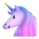 Unicorn 3D animated emoji