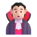 Vampire: light skin tone 3D animated emoji