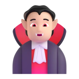 Vampire: light skin tone animated emoji