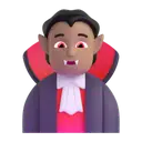 Vampire: medium skin tone 3D animated emoji