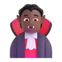 Vampire: medium-dark skin tone 3D animated emoji