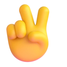 Victory hand animated emoji