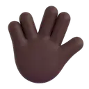 Vulcan salute: dark skin tone 3D animated emoji