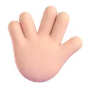 Vulcan salute: light skin tone 3D animated emoji