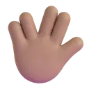 Vulcan salute: medium skin tone 3D animated emoji