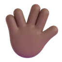 Vulcan salute: medium-dark skin tone 3D animated emoji
