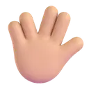 Vulcan salute: medium-light skin tone 3D animated emoji