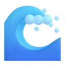 Water wave 3D animated emoji