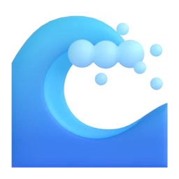 Water wave animated emoji