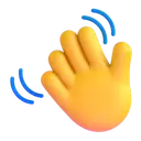 Waving hand 3D animated emoji