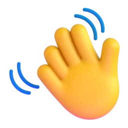 Waving hand animated emoji