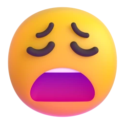 Weary face animated emoji