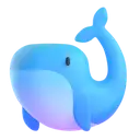 Whale 3D animated emoji