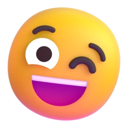 Winking face animated emoji