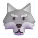 Wolf 3D animated emoji