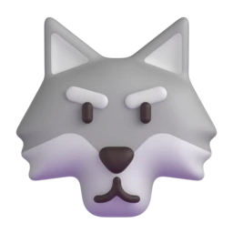Wolf animated emoji