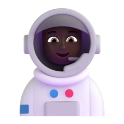Woman astronaut: dark skin tone animated emoji