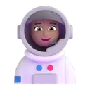 Woman astronaut: medium skin tone 3D animated emoji