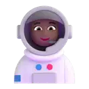 Woman astronaut: medium-dark skin tone 3D animated emoji