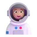 Woman astronaut: medium-light skin tone 3D animated emoji