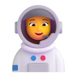 Woman astronaut animated emoji