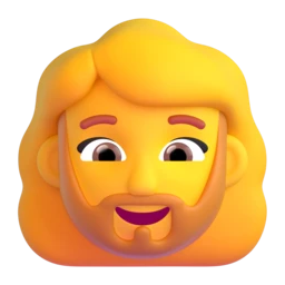 Woman: beard animated emoji