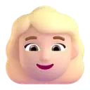 Woman: blond hair: light skin tone 3D animated emoji