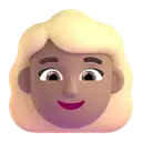 Woman: blond hair: medium skin tone 3D animated emoji