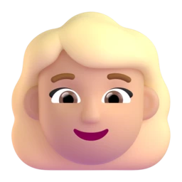Woman: blond hair: medium-light skin tone animated emoji