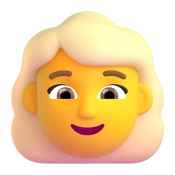 Woman: blond hair animated emoji
