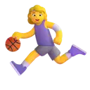 Woman bouncing ball 3D animated emoji