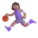 Woman bouncing ball: medium skin tone 3D animated emoji