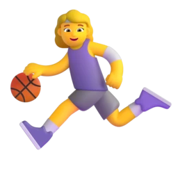 Woman bouncing ball animated emoji