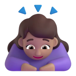 Woman bowing: medium skin tone animated emoji