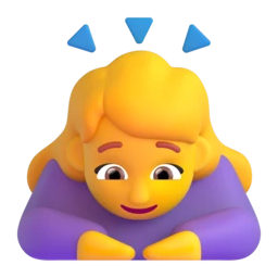 Woman bowing animated emoji