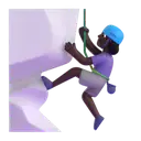 Woman climbing: dark skin tone 3D animated emoji